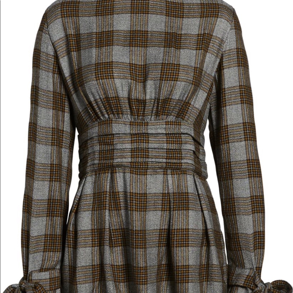 Something Navy For Nordstrom plaid open back - Picture 3 of 10
